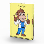Funny orangutan ape cartoon dokter fotoblokken (Rechts)