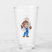 Funny orangutan ape cartoon dokter glas (Achterkant)