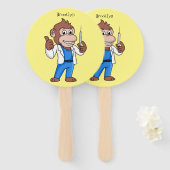 Funny orangutan ape cartoon dokter handwaaier (Voorkant en achterkant)