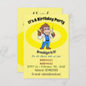 Funny orangutan ape cartoon dokter kaart (Voorkant / Achterkant)