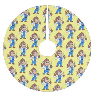 Funny orangutan ape cartoon dokter kerstboom rok