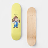 Funny orangutan ape cartoon dokter persoonlijk skateboard (Voorkant)