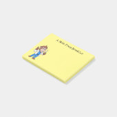 Funny orangutan ape cartoon dokter post-it® notes (Schuin)