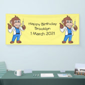 Funny orangutan ape cartoon dokter spandoek (Beurs)