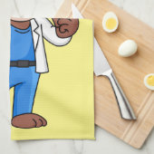 Funny orangutan ape cartoon dokter theedoek (Quarter Fold)