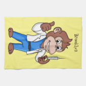 Funny orangutan ape cartoon dokter theedoek (Horizontaal)