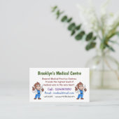 Funny orangutan ape cartoon dokter visitekaartje (Staand voorkant)