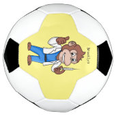 Funny orangutan ape cartoon dokter voetbal (Gedraaid)