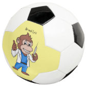 Funny orangutan ape cartoon dokter voetbal (Drie kwart)