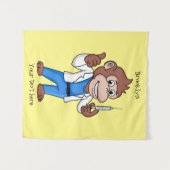 Funny orangutan ape cartoon dokter wandkleed (Voorkant (horizontaal))