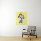 Funny orangutan ape cartoon dokter wandkleed (In situ)