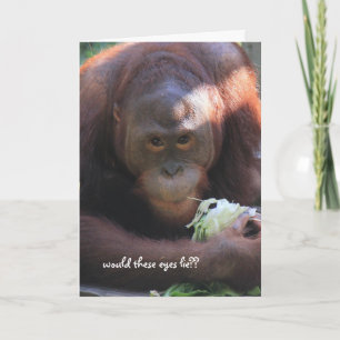 Funny Orangutan Birthday, Over the Hill Kaart