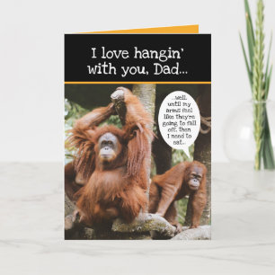 Funny Orangutans, ik hou van Hangin met jou, pa Kaart