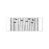 Funny Oranje Birch Forest met Halloween Bats Rubberstempel (Afrduk)