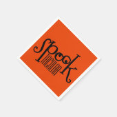 Funny Oranje Black Eyeball Spooktacular Pun Servet (Hoek)