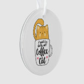 Funny Oranje Cat Coffee Mok Cat Lover Ornament (voorkant)