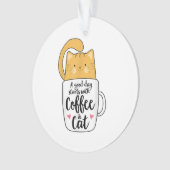 Funny Oranje Cat Coffee Mok Cat Lover Ornament (voorkant)