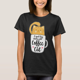 Funny Oranje Cat Coffee Mok Cat Lover T-shirt