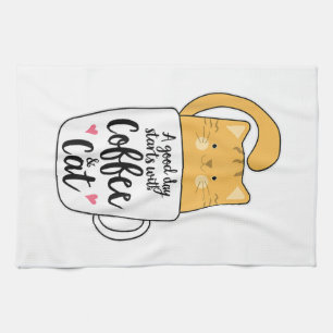 Funny Oranje Cat Coffee Mok Cat Lover Theedoek