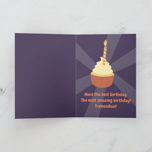 FUNNY Oranje Donald Trump Birthday Wenskaart Kaart (Binnen)