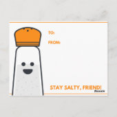 Funny Oranje en White Briefkaart (Achterkant)