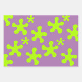 Funny oranje roze lavender paars groen slijm kind inpakpapier vel (Voorkant 3)