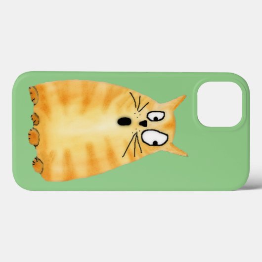 Funny Oranje Tabby Cat Case-Mate iPhone Case (Achterkant (horizontaal))
