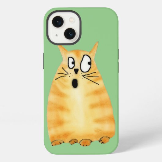 Funny Oranje Tabby Cat iPhone Hoesje (Achterkant)