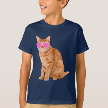 Funny Oranje Tabby Cat met zonnebril