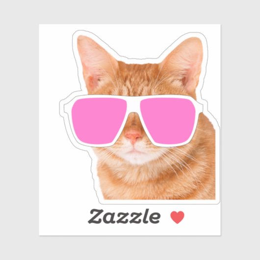 Funny Oranje Tabby Cat Peeking Sticker (Vel)