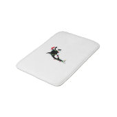 Funny Orca Killer Whale Santa Hat Zee en Badmat (Gekanteld)