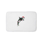 Funny Orca Killer Whale Santa Hat Zee en Badmat (Voorkant)
