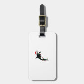 Funny Orca Killer Whale Santa Hat Zee en Bagagelabel (Voorkant verticaal)