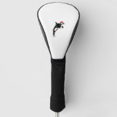 Funny Orca Killer Whale Santa Hat Zee en Golfheadcover (Voorkant)