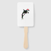 Funny Orca Killer Whale Santa Hat Zee en Handwaaier (Voorkant)