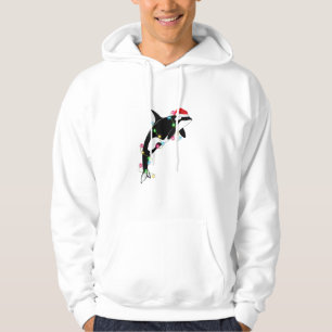 Funny Orca Killer Whale Santa Hat Zee en Hoodie