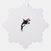 Funny Orca Killer Whale Santa Hat Zee en Ornament Kaart (Voorkant)