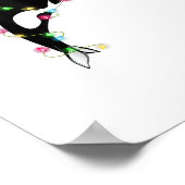 Funny Orca Killer Whale Santa Hat Zee en Poster (Hoek)