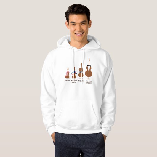 Funny Orchestra Strings Instruments Hoodie (Voorkant volledig)