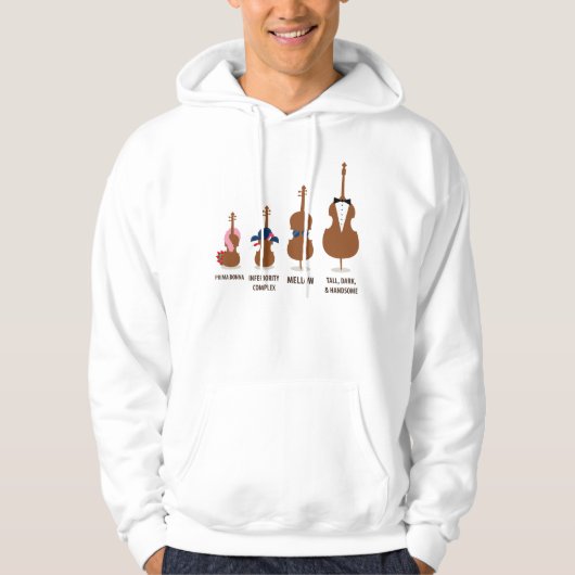 Funny Orchestra Strings Instruments Hoodie (Voorkant)