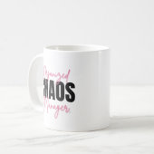 Funny Organized Chaos Manager Mug  Koffiemok (Voorkant links)