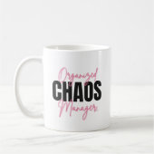 Funny Organized Chaos Manager Mug Koffiemok (Links)