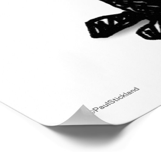 Funny Oriental Black Cat Poster (Hoek)