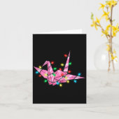 Funny Origami Christmas Graphics Lights Lover  Kaart (Gele Bloem)