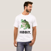 Funny Origami Frog RIBBIT T-shirt (Voorkant volledig)