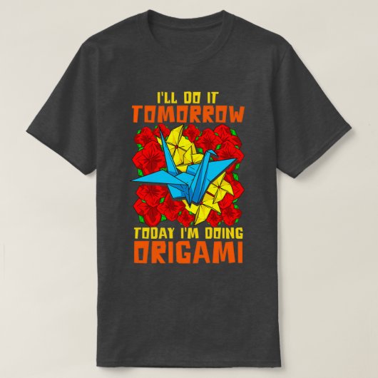 Funny Origami Paper Crane T-shirt (Design voorkant)
