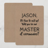 Funny Original Master of Ceremonies Kaart (Voorkant / Achterkant)