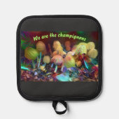 Funny Original Pot Holder “We are the champignons” Pannenlap (Voorkant)