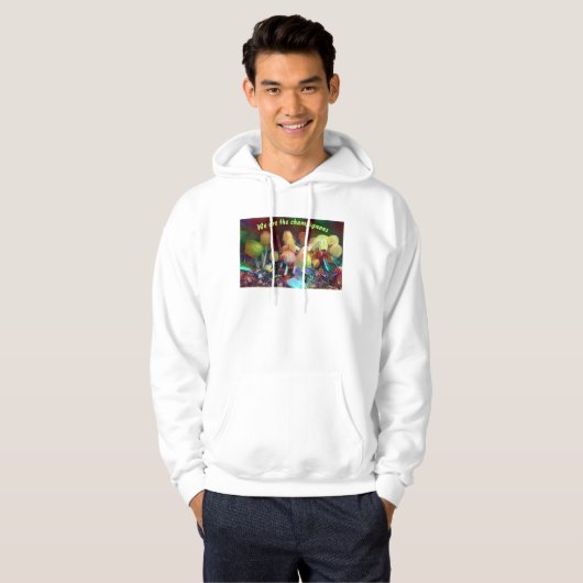 Funny Original Sweatshirt “We are the champignons” (Voorkant volledig)