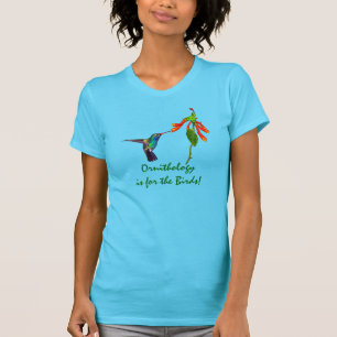 Funny Ornithology Hummingbird Dames Mode Shirt